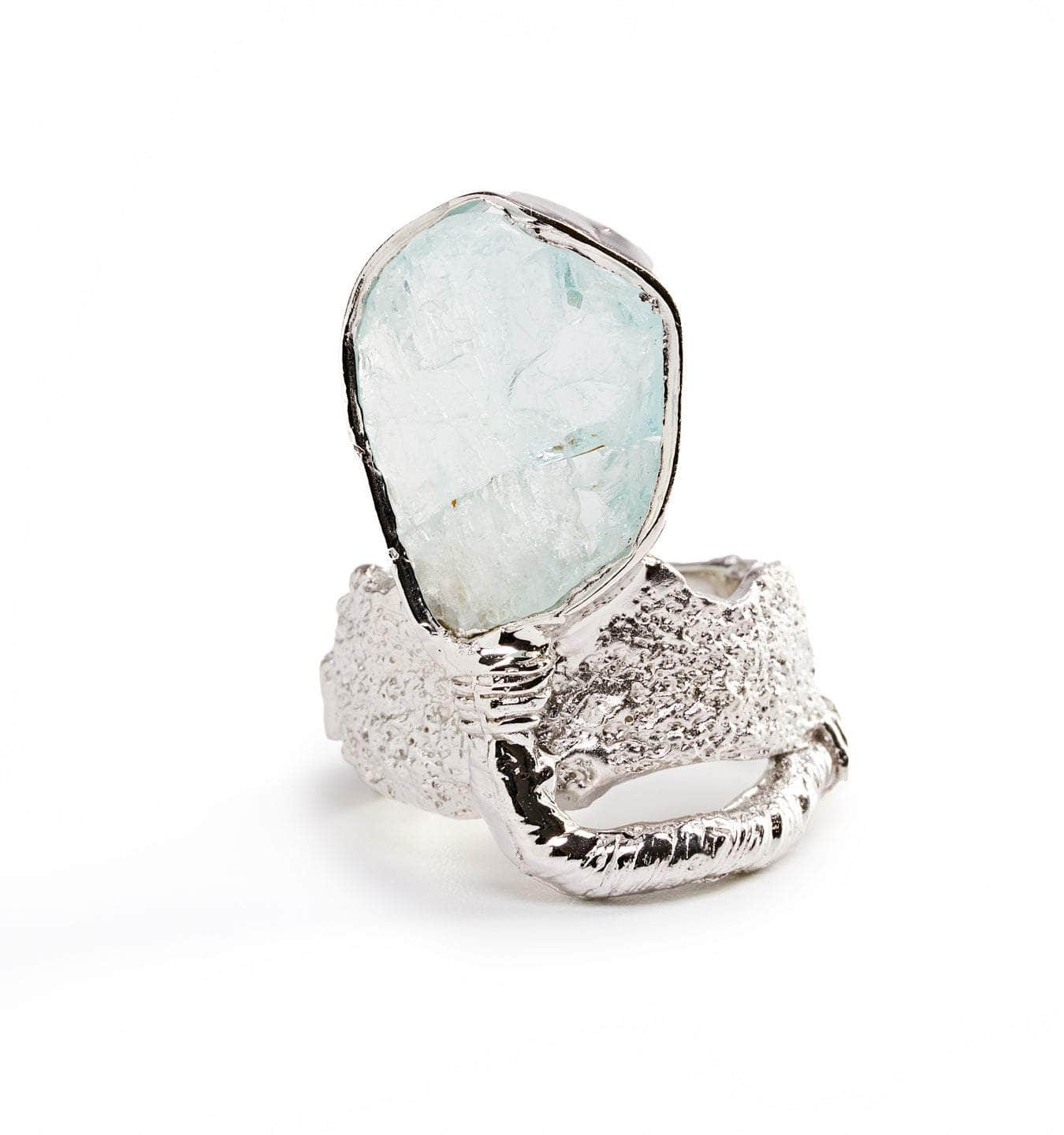 Tella Aquamarine Rough Ring GERMAN KABIRSKI