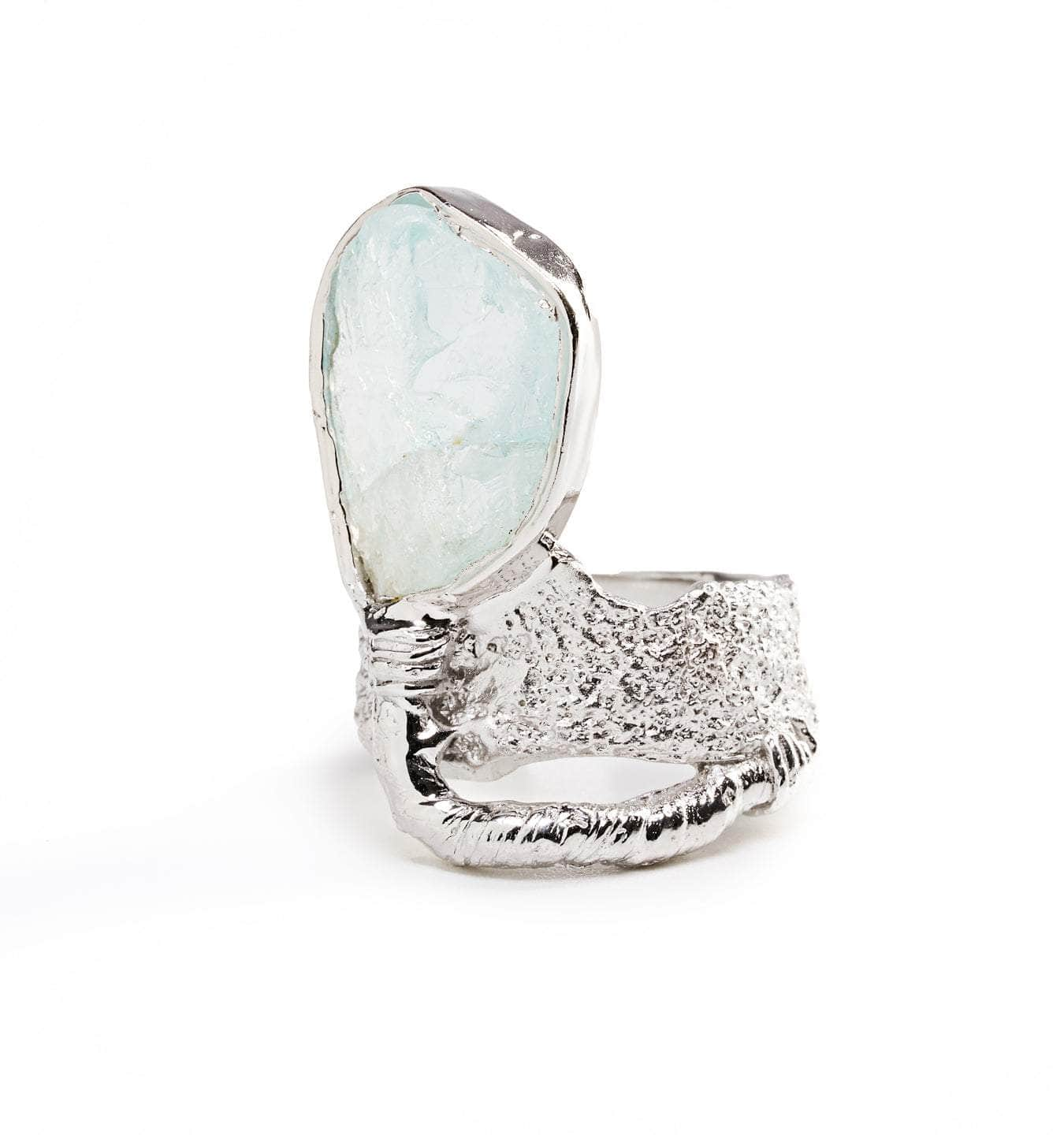 Tella Aquamarine Rough Ring GERMAN KABIRSKI