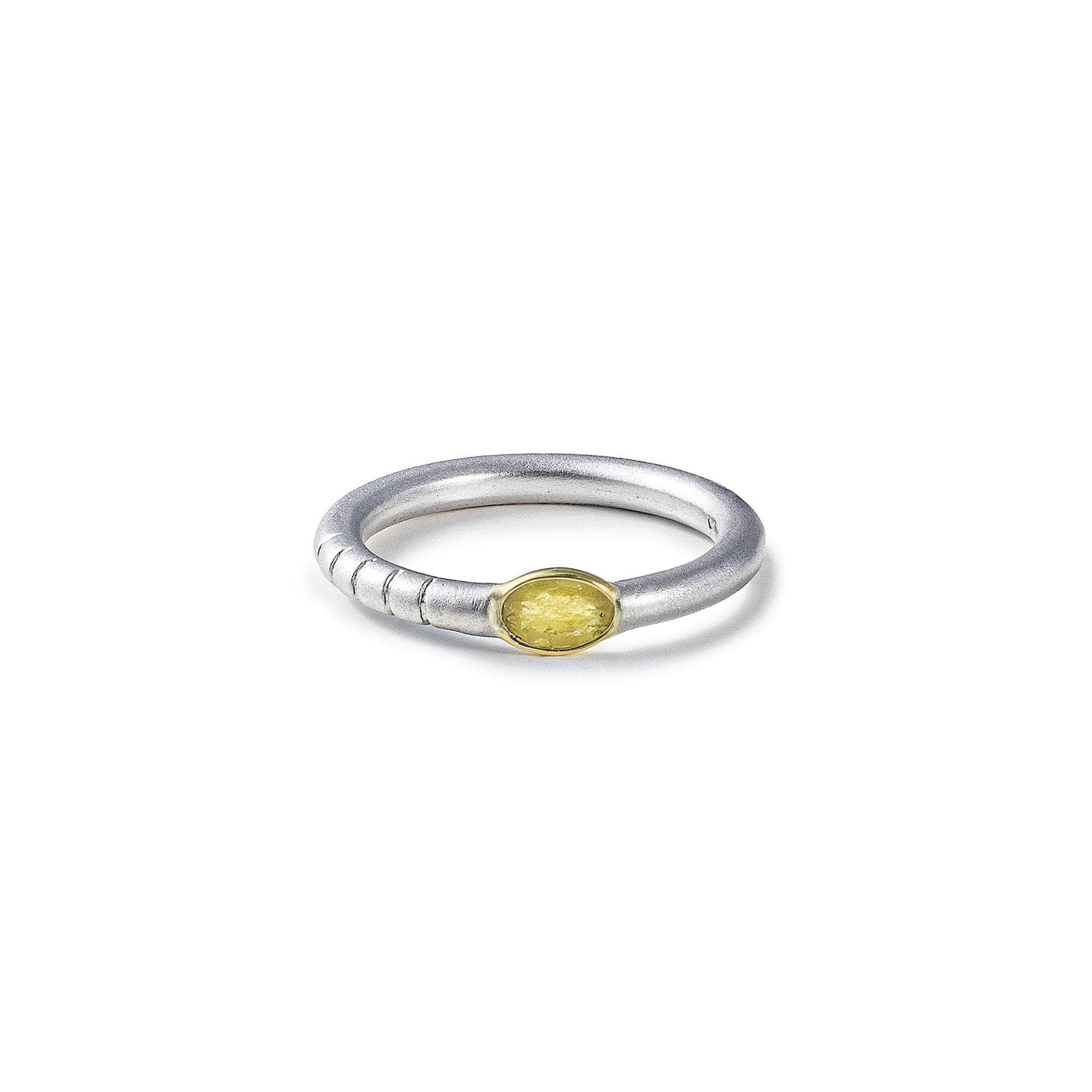 Thaia Yellow Sapphire Ring (White Rhodium) GERMAN KABIRSKI