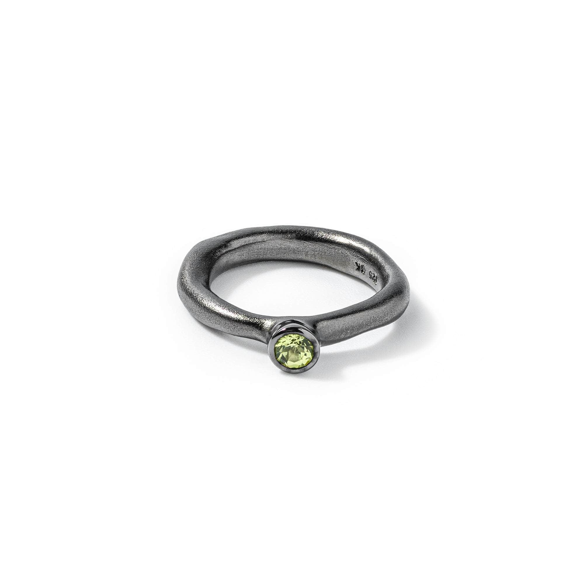 Thalia Peridot Ring (Black Ruthenium) GERMAN KABIRSKI