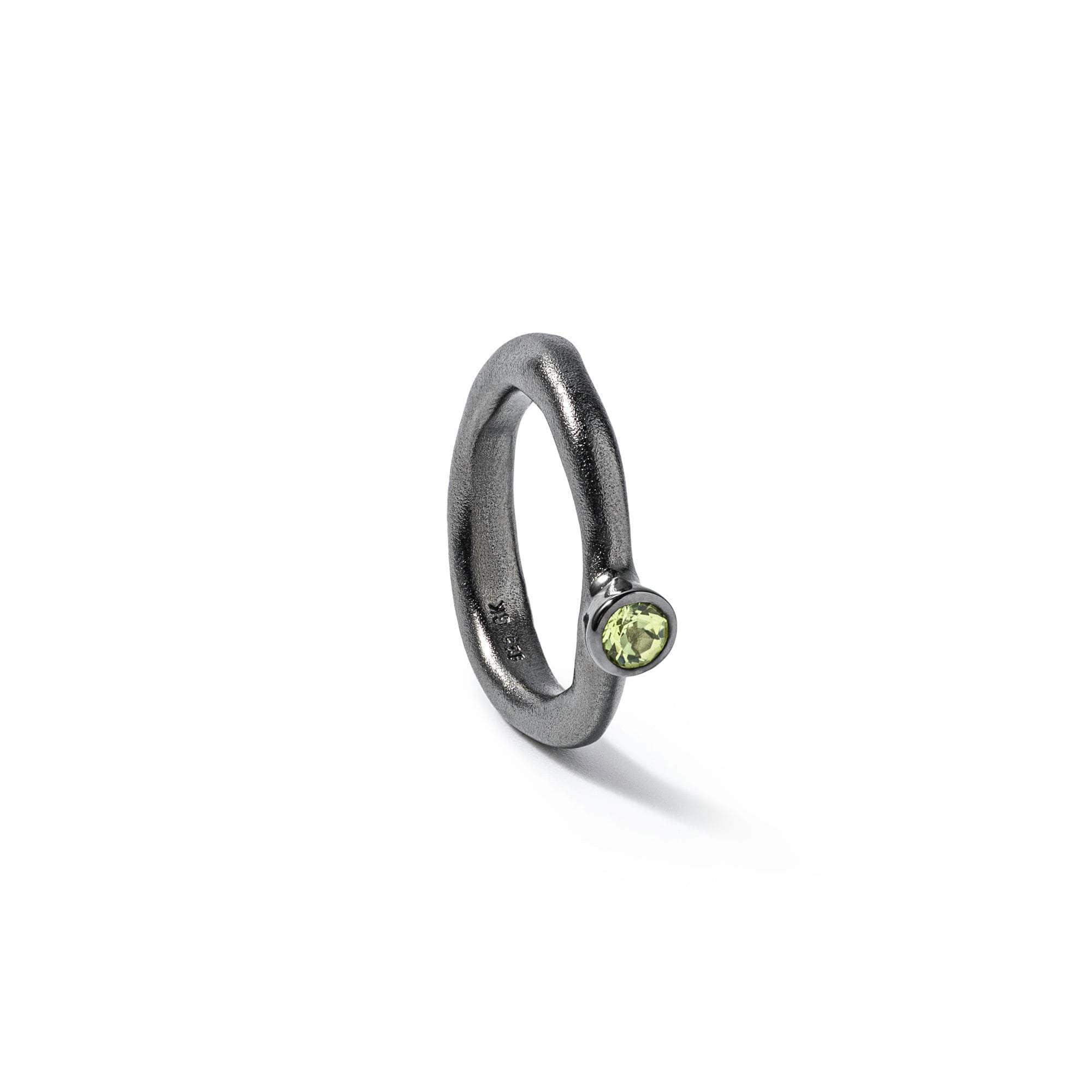 Thalia Peridot Ring (Black Ruthenium) GERMAN KABIRSKI