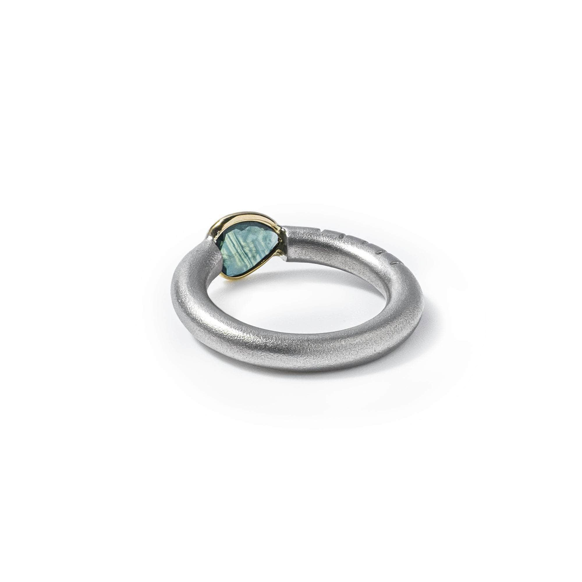 Thallo Green Sapphire Ring (White Rhodium) GERMAN KABIRSKI