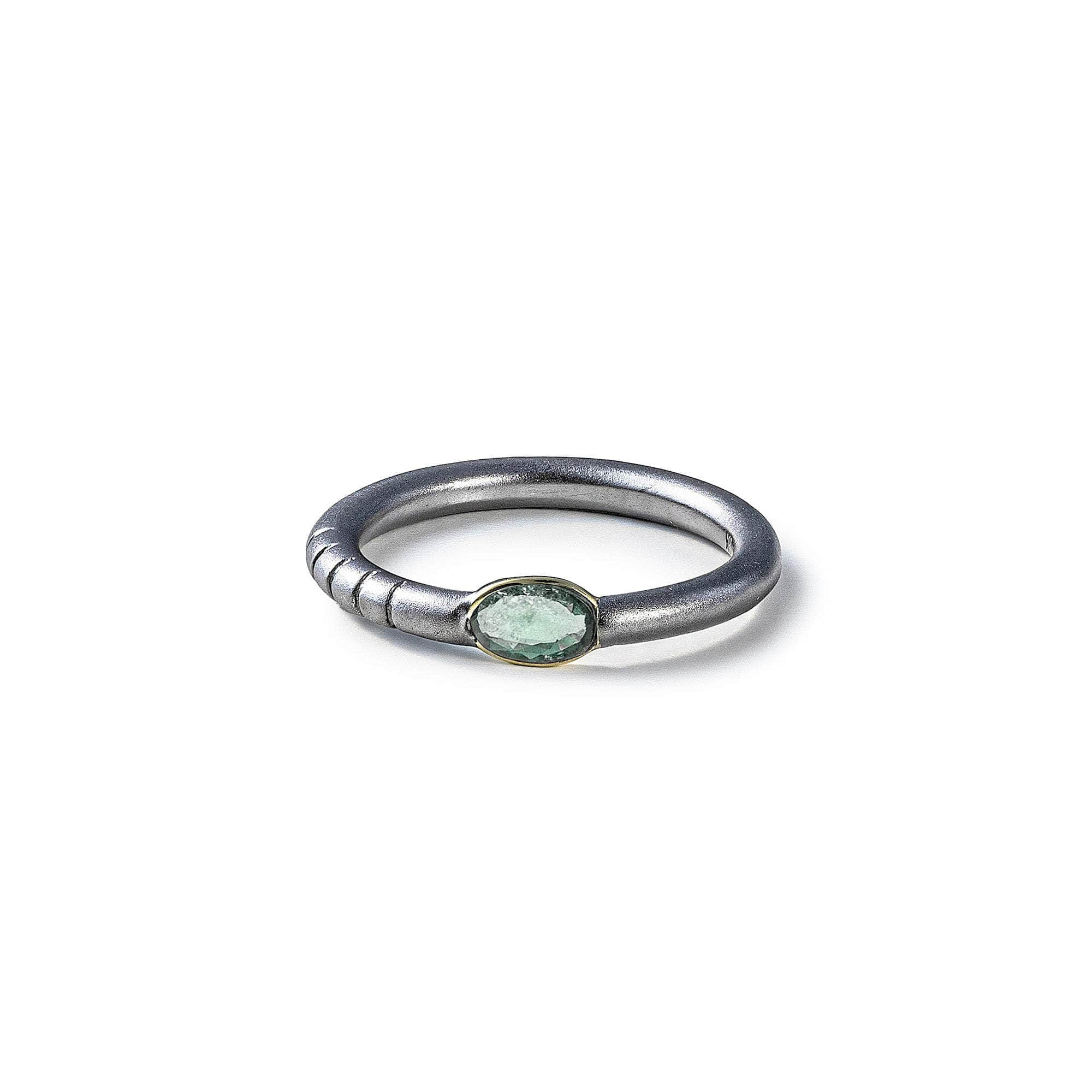 Thina Green Sapphire Ring (Black Rhodium) GERMAN KABIRSKI