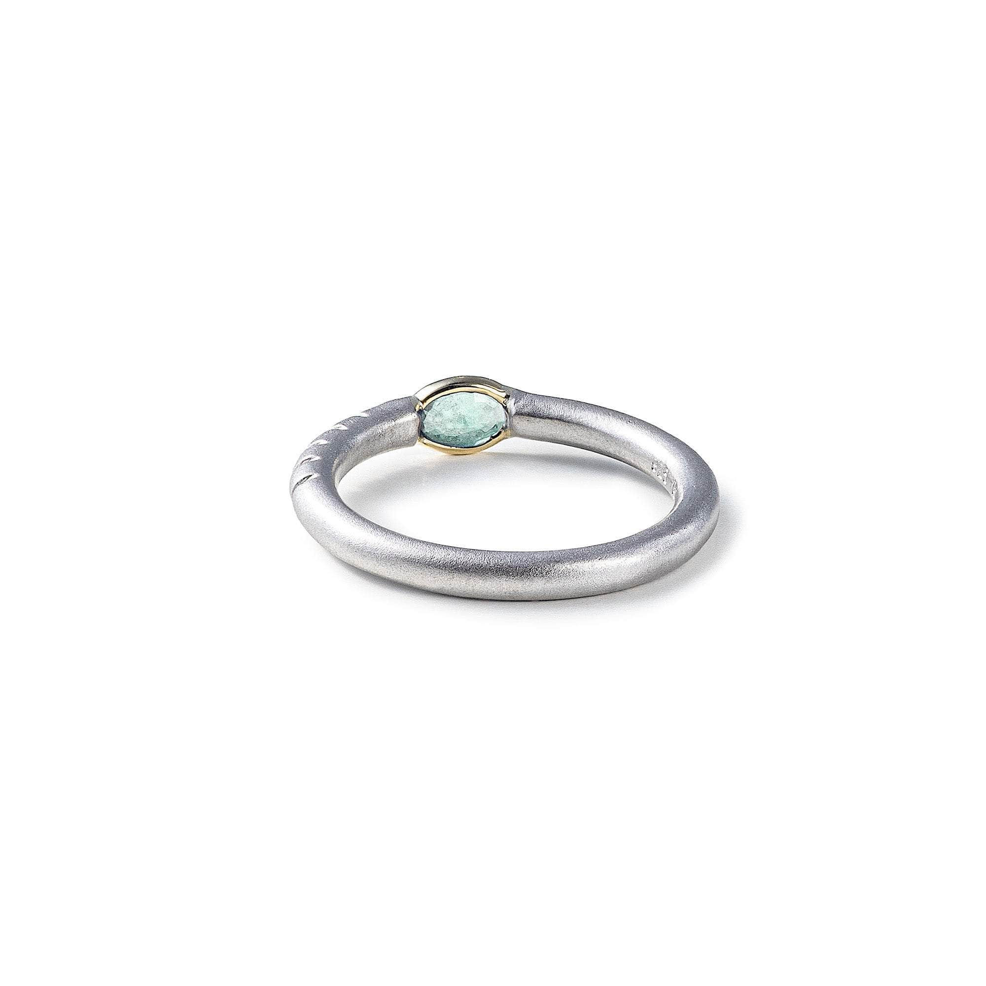 Thina Green Sapphire Ring (White Rhodium) GERMAN KABIRSKI