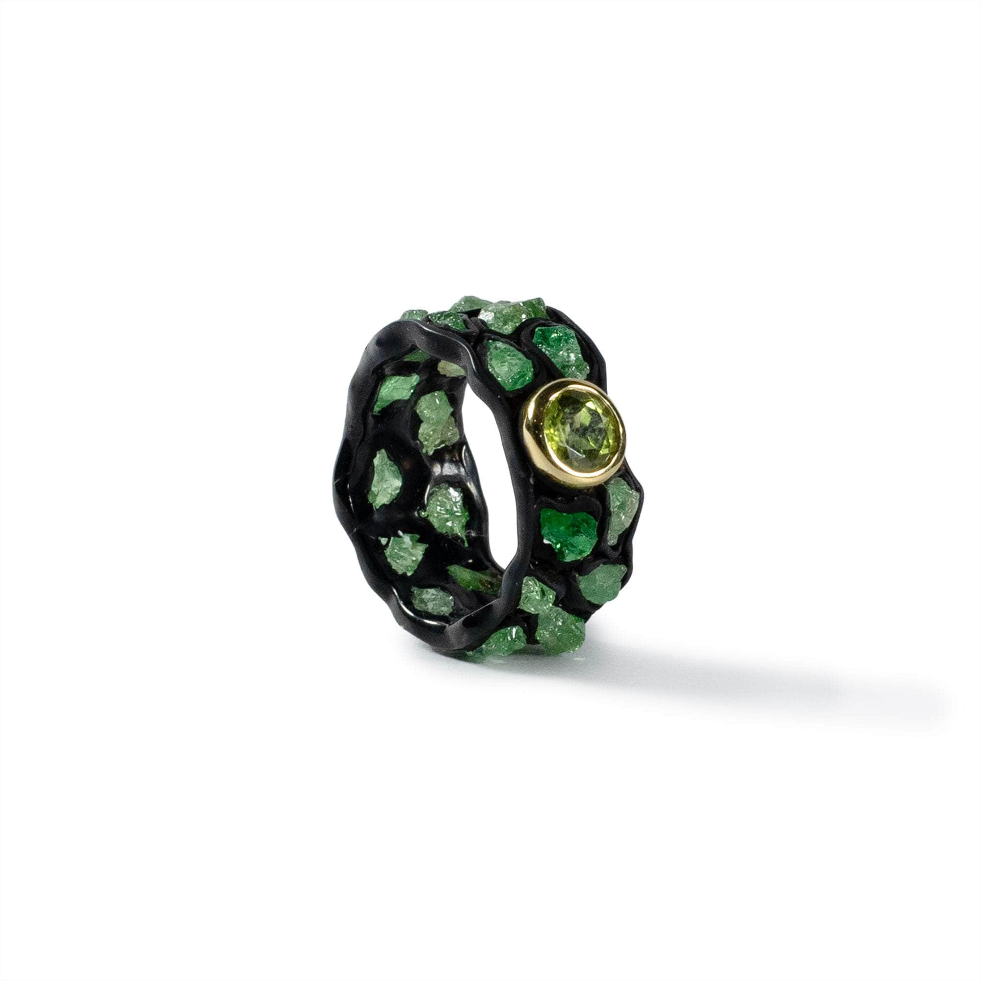 Umha Tsavorite and Peridot Ring GERMAN KABIRSKI