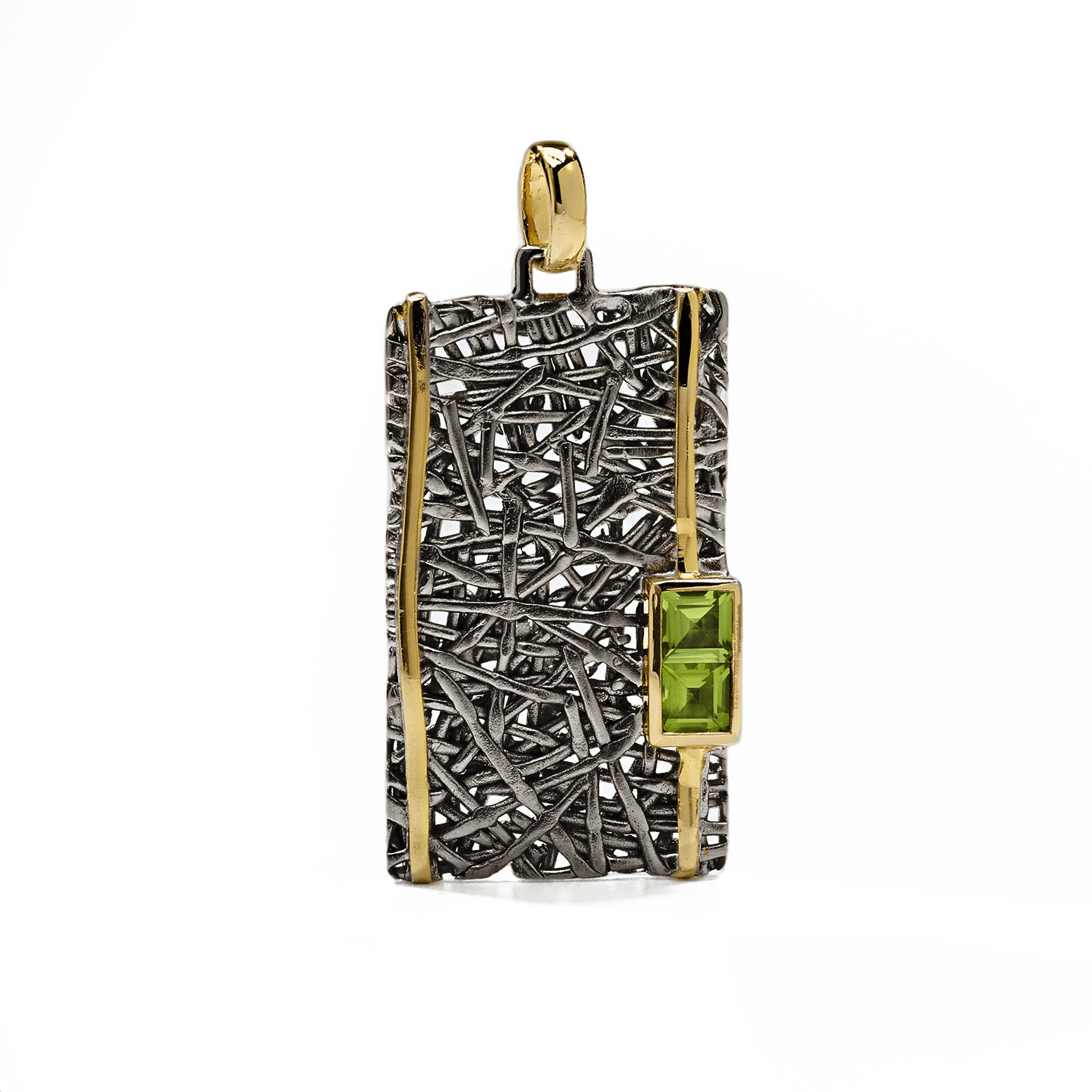 Verina Pendant Personalized & Co-Designed with Custom Options: Peridot, Amethyst, Blue Topaz, White Topaz, Citrine, Rhodolite, Black or White Rhodium, Gold