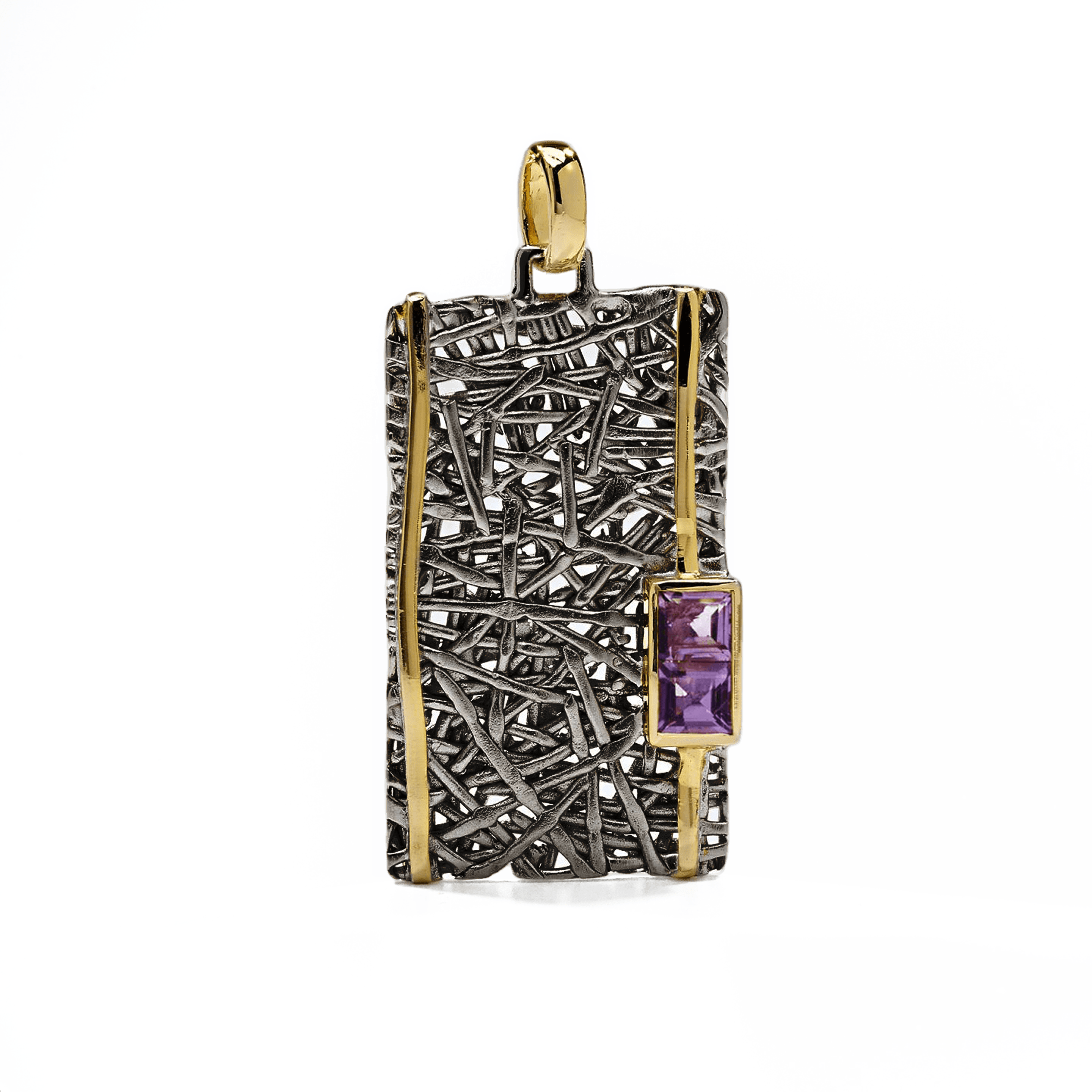 Verina Pendant Personalized & Co-Designed with Custom Options: Peridot, Amethyst, Blue Topaz, White Topaz, Citrine, Rhodolite, Black or White Rhodium, Gold