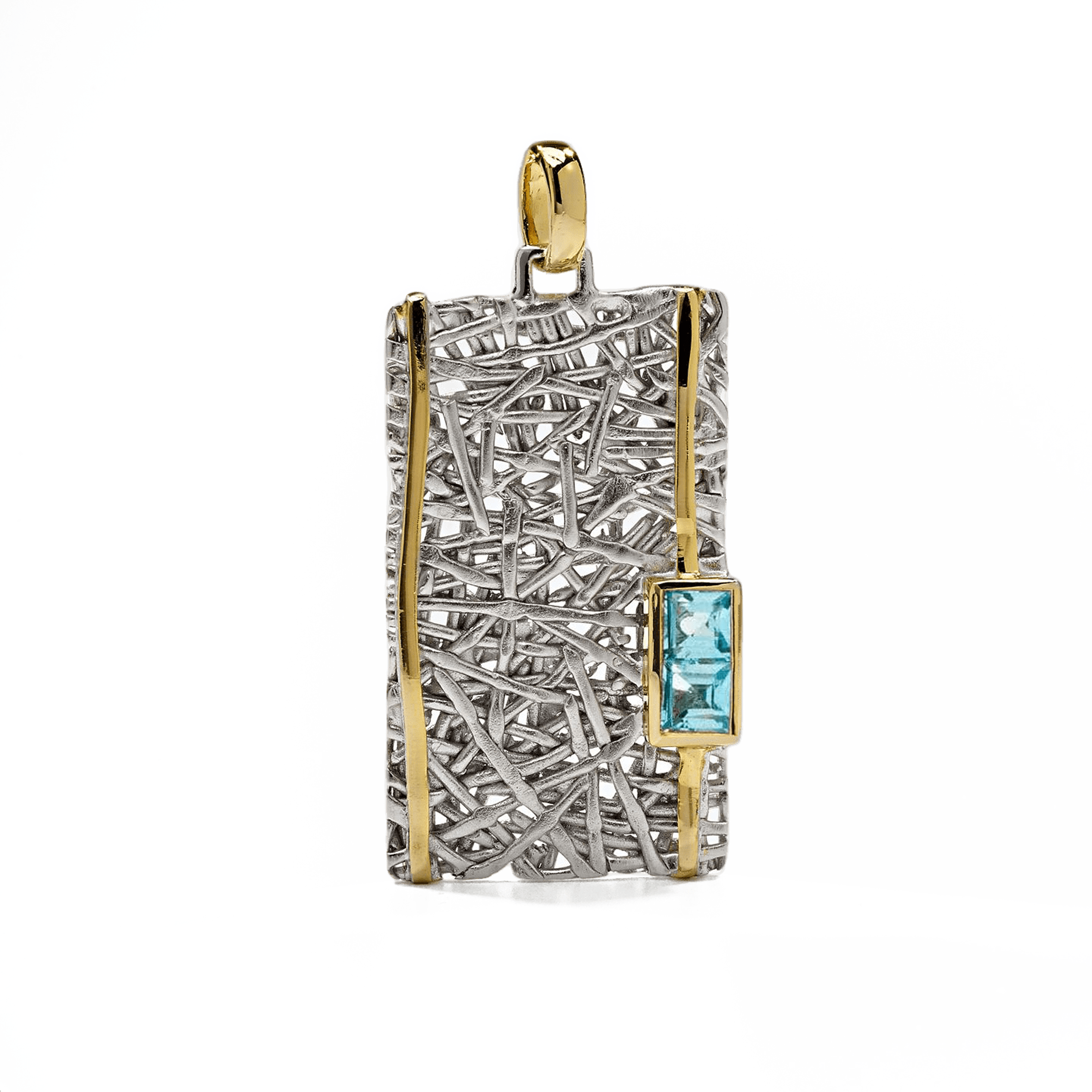 Verina Pendant Personalized & Co-Designed with Custom Options: Peridot, Amethyst, Blue Topaz, White Topaz, Citrine, Rhodolite, Black or White Rhodium, Gold