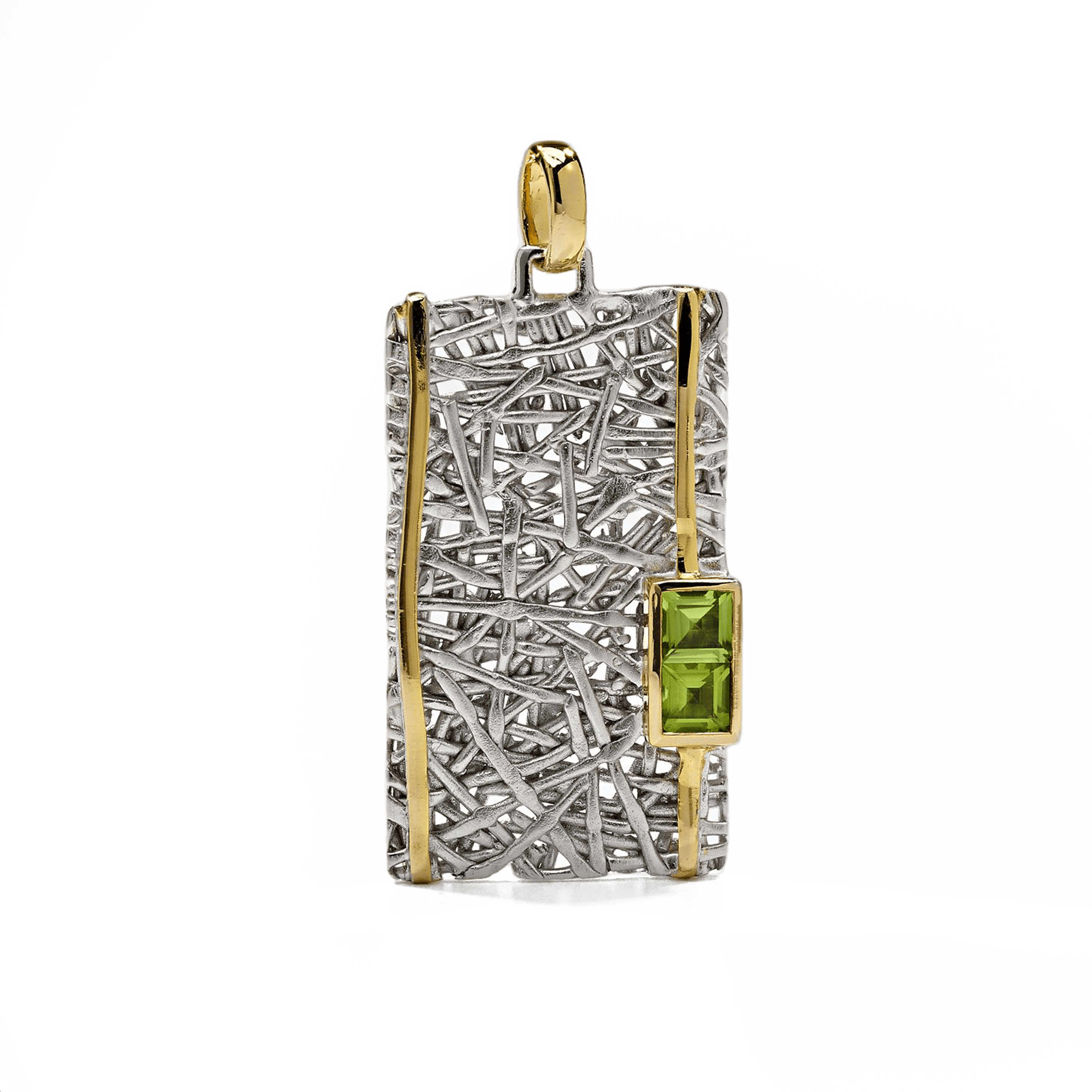 Verina Pendant Personalized & Co-Designed with Custom Options: Peridot, Amethyst, Blue Topaz, White Topaz, Citrine, Rhodolite, Black or White Rhodium, Gold