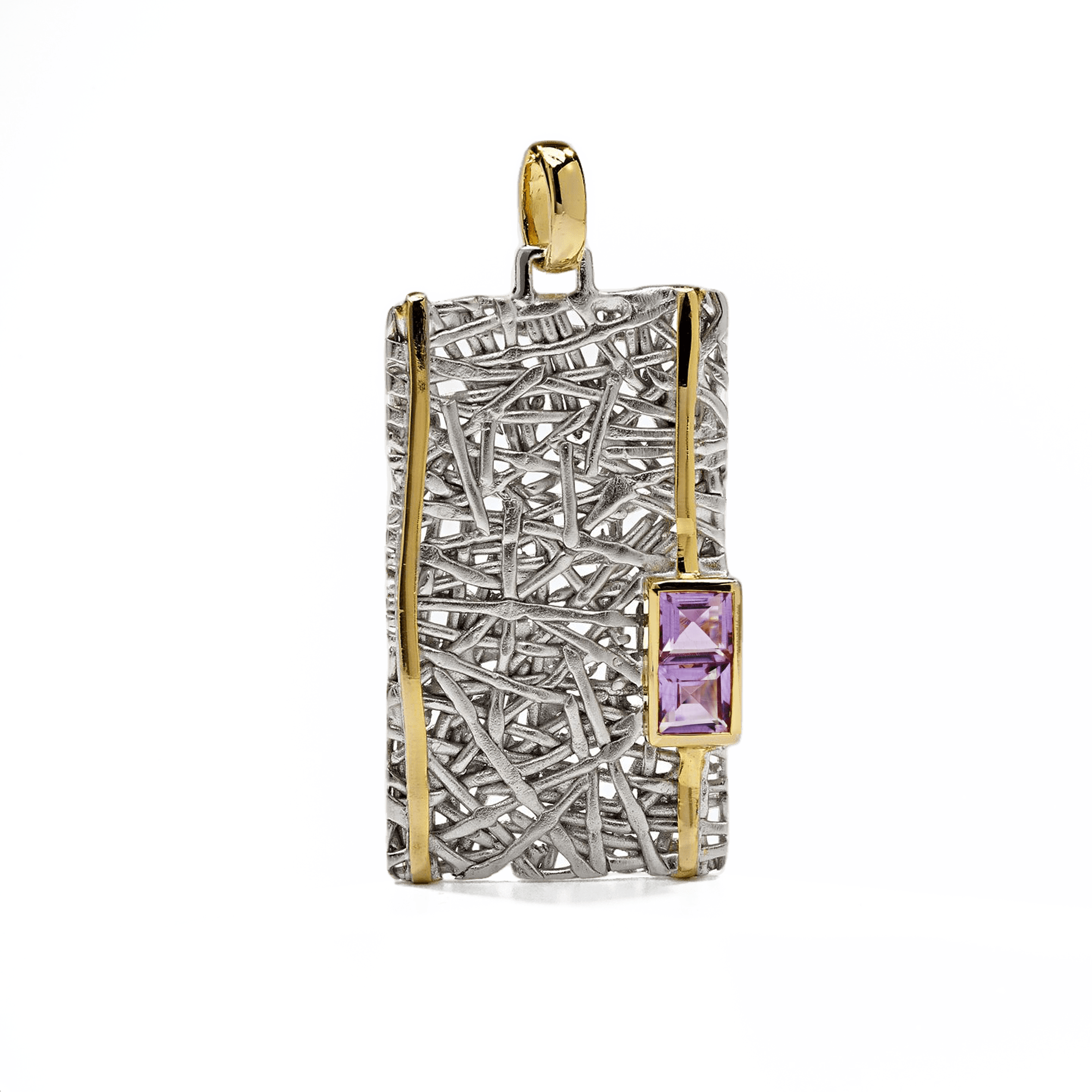 Verina Pendant Personalized & Co-Designed with Custom Options: Peridot, Amethyst, Blue Topaz, White Topaz, Citrine, Rhodolite, Black or White Rhodium, Gold
