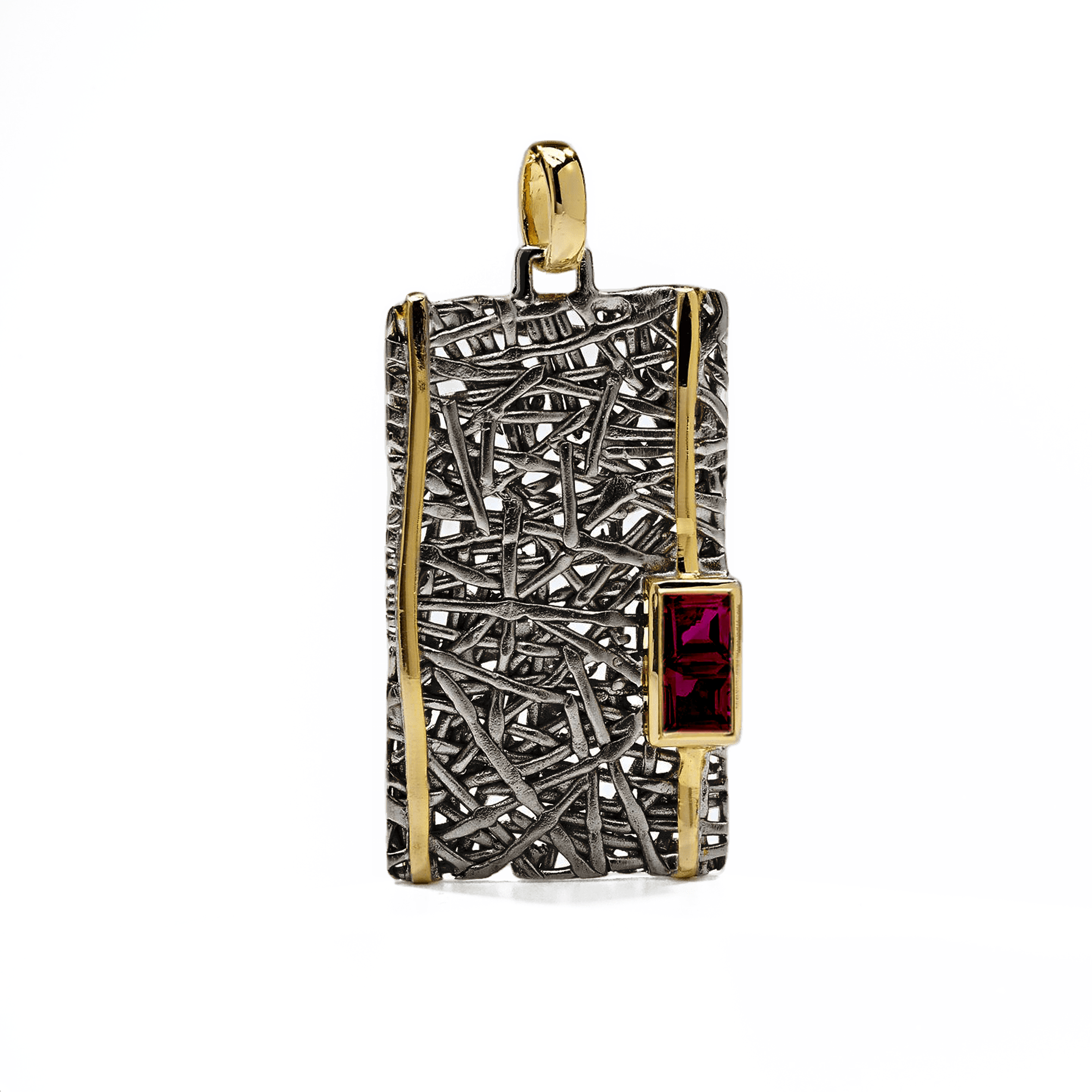 Verina Pendant Personalized & Co-Designed with Custom Options: Peridot, Amethyst, Blue Topaz, White Topaz, Citrine, Rhodolite, Black or White Rhodium, Gold