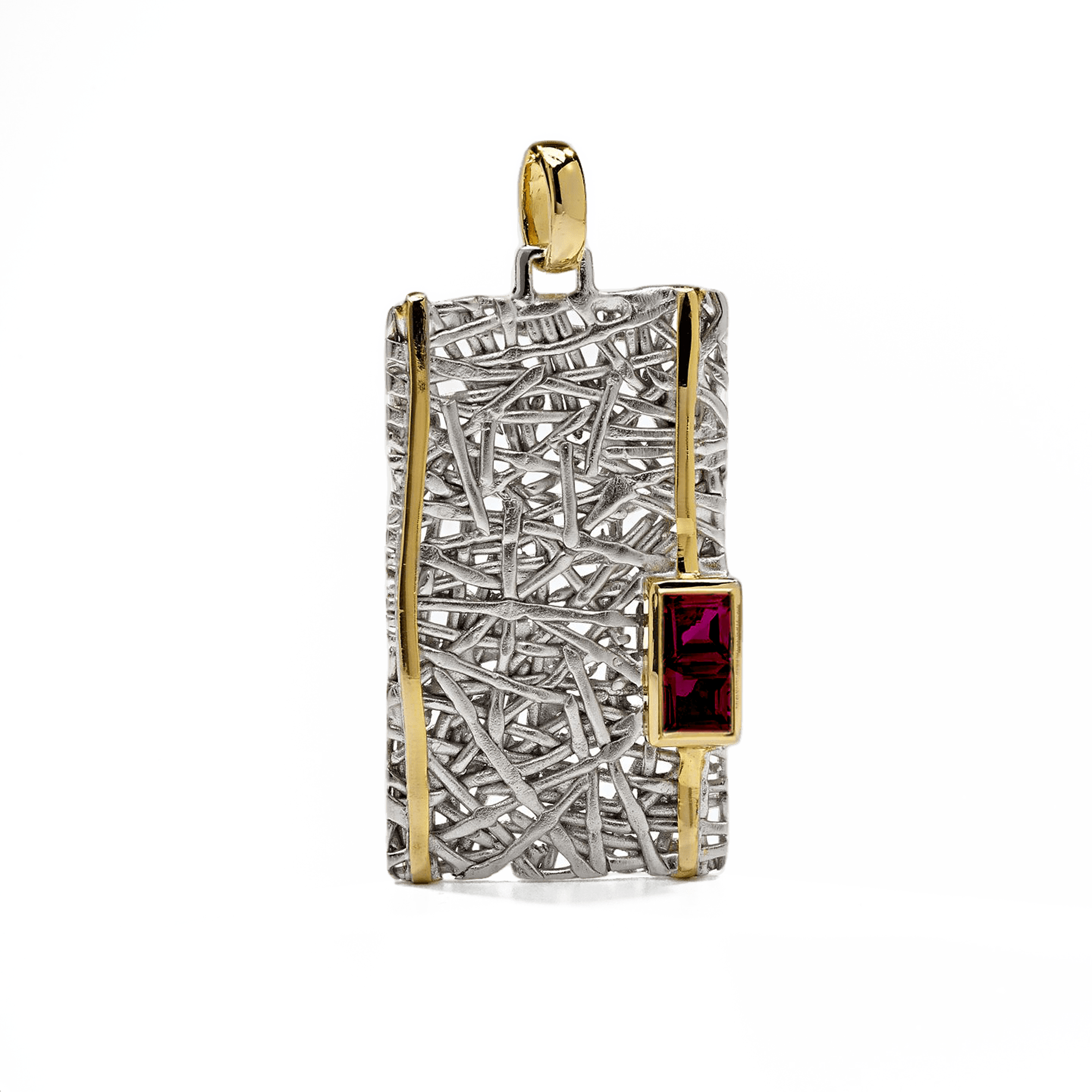 Verina Pendant Personalized & Co-Designed with Custom Options: Peridot, Amethyst, Blue Topaz, White Topaz, Citrine, Rhodolite, Black or White Rhodium, Gold