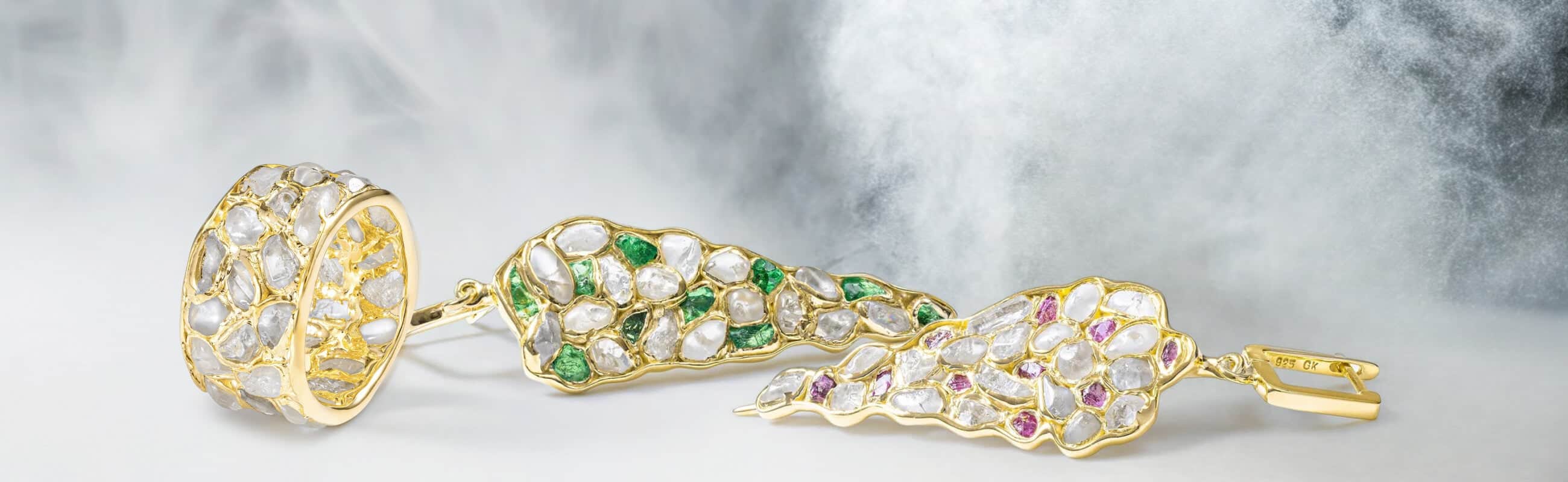 jewelry with white zircon