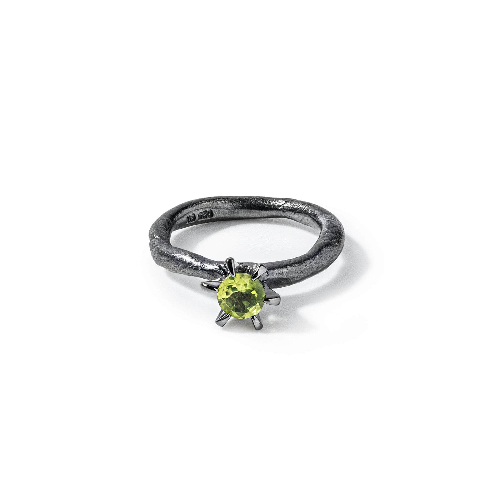 Zei Peridot Ring (Black Ruthenium) GERMAN KABIRSKI