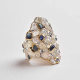 Ring 7.5 Amavera White and Blue Sapphire Ring Amavera White and Blue Sapphire Ring, Ring by GERMAN KABIRSKI
