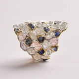 Ring 7.5 Amavera White and Blue Sapphire Ring Amavera White and Blue Sapphire Ring, Ring by GERMAN KABIRSKI