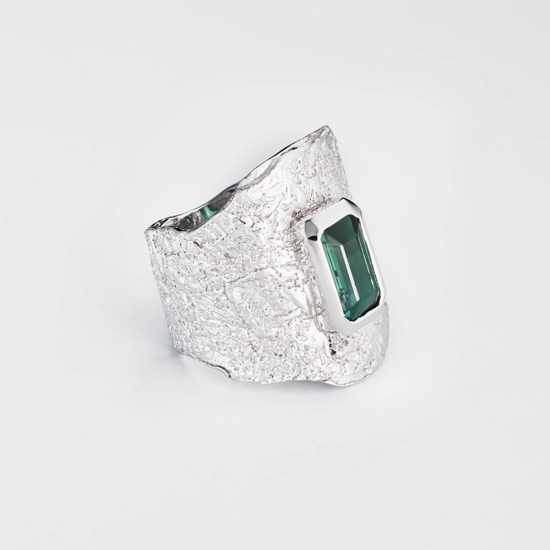 Ring 6.5 Denia Green Tourmaline Ring Denia Green Tourmaline Ring, Ring by GERMAN KABIRSKI