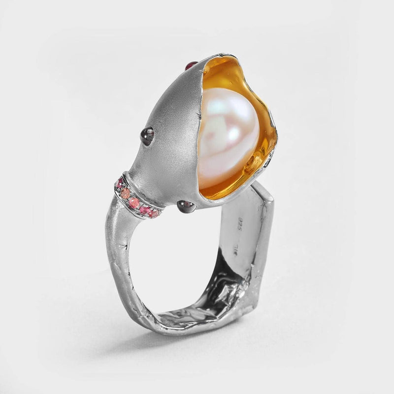 Ring 6 Abrax Pearl Ring Abrax Pearl Ring, Ring by GERMAN KABIRSKI