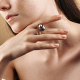 Ring 5 Natin Pearl and Yellow Sapphire and Ruby Ring Natin Pearl and Yellow Sapphire and Ruby Ring, Ring by GERMAN KABIRSKI