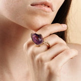 Ring 5 Ettin Amethyst and Black Spinel Ring Ettin Amethyst and Black Spinel Ring, Ring by GERMAN KABIRSKI