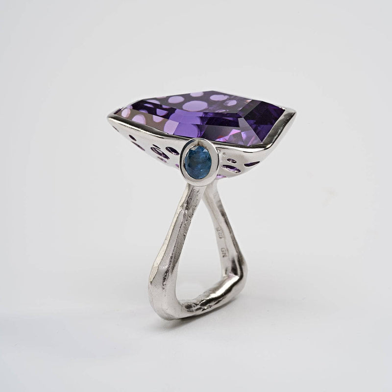 Ring 5.5 Amet Amethyst and Blue Sapphire Ring Amet Amethyst and Blue Sapphire Ring, Ring by GERMAN KABIRSKI