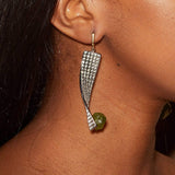 Earrings gray/gold Aurelia Peridot and Green Sapphire Earrings Aurelia Peridot and Green Sapphire Earrings, Earrings by GERMAN KABIRSKI
