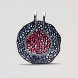 Pendant Unique size Anemone Sapphire and Ruby Pendant Anemone Sapphire and Ruby Pendant, Pendant by GERMAN KABIRSKI