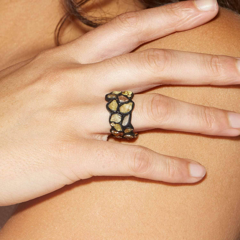 Adeola Chrysoberyl and Yellow Sapphire Ring GERMAN KABIRSKI
