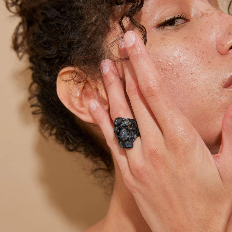 Marica Sapphire Ring (Black Anthracite) GERMAN KABIRSKI