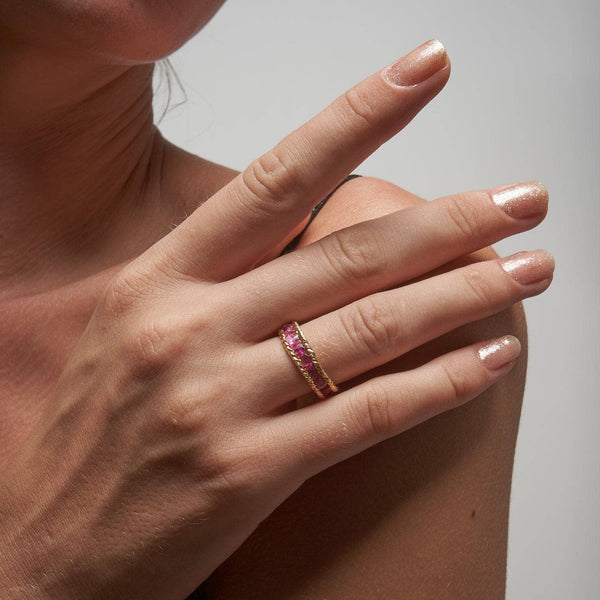 Ring Tiann Pink Sapphire Rough Ring Tiann Pink Sapphire Rough Ring, Ring by GERMAN KABIRSKI