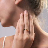 Ring Danver Garnet Rough Ring Danver Garnet Rough Ring, Ring by GERMAN KABIRSKI