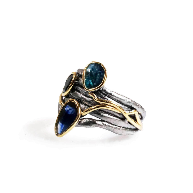 Ring Trioche Blue Sapphire Ring 
Trioche Blue Sapphire Ring, Ring by GERMAN KABIRSKI