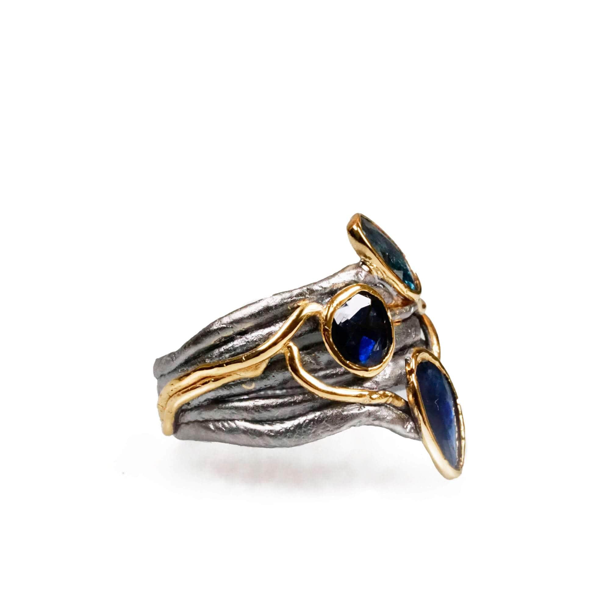 Trioche Blue Sapphire Ring GERMAN KABIRSKI