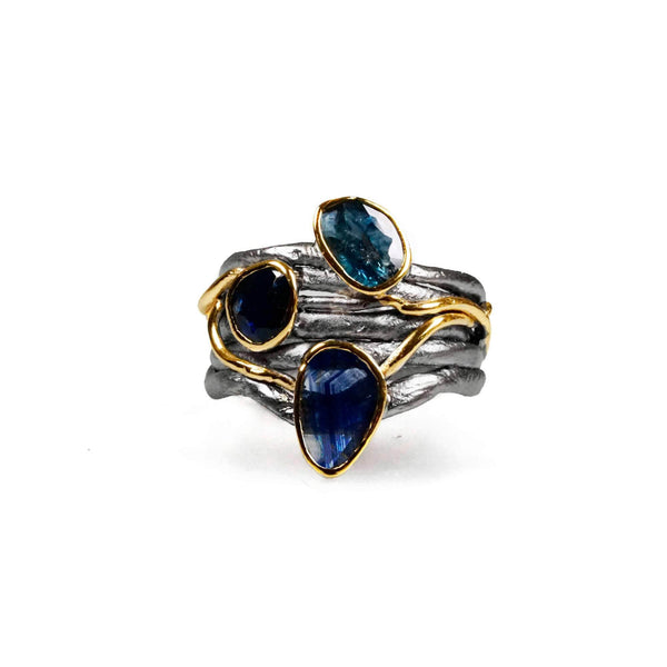 Ring Trioche Blue Sapphire Ring 
Trioche Blue Sapphire Ring, Ring by GERMAN KABIRSKI