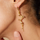 Earrings black/gold Aeval White Sapphire Earrings Aeval White Sapphire Earrings, Earrings by GERMAN KABIRSKI