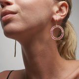 Earrings gold Tiann Pink Sapphire Rough Earrings Tiann Pink Sapphire Rough Earrings, Earrings by GERMAN KABIRSKI