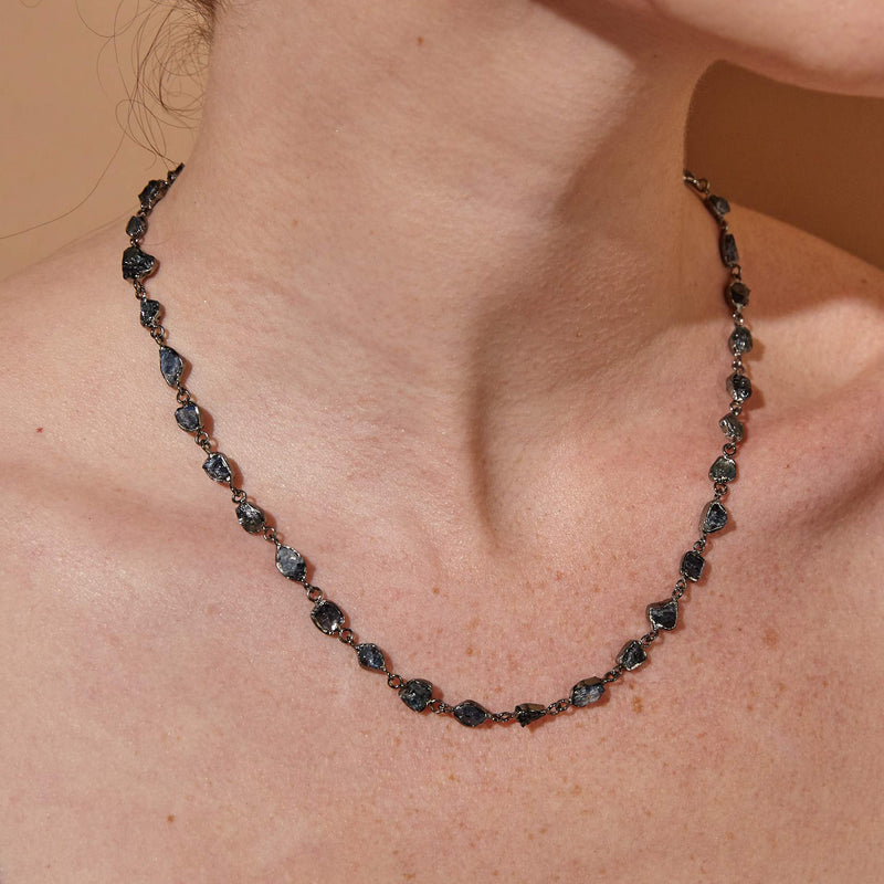 Necklace Nycto Dark Sapphire Necklace Nycto Dark Sapphire Necklace, Necklace by GERMAN KABIRSKI