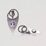 Earrings silver Telumis Amethyst and Blue Topaz Earrings Telumis Amethyst and Blue Topaz Earrings, Earrings by GERMAN KABIRSKI