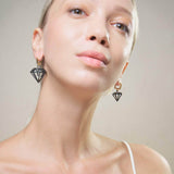 Earrings black/gold Mante Pearl Earrings Mante Pearl Earrings, Earrings by GERMAN KABIRSKI