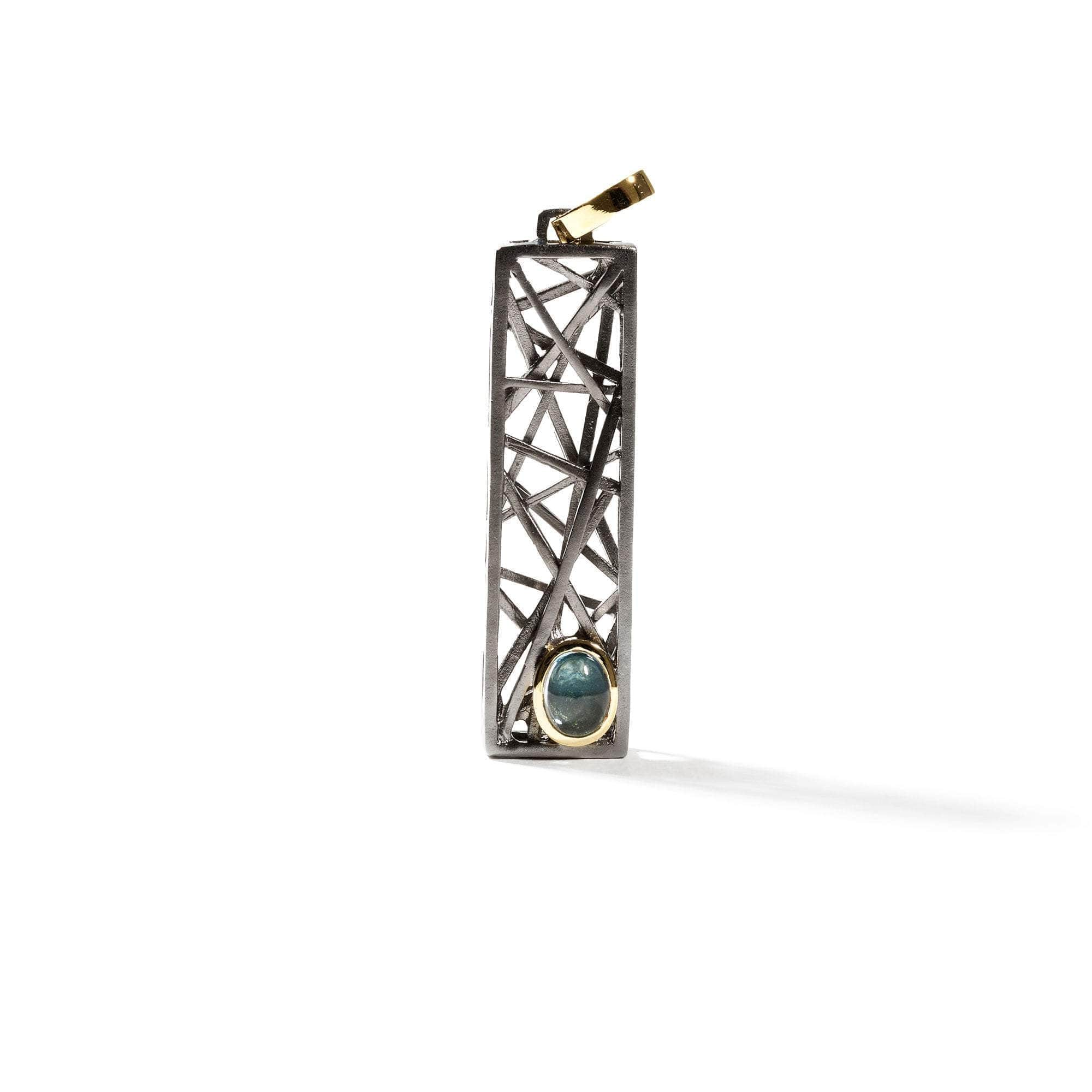 Envou Sky Blue Topaz Pendant (Black Rhodium) GERMAN KABIRSKI