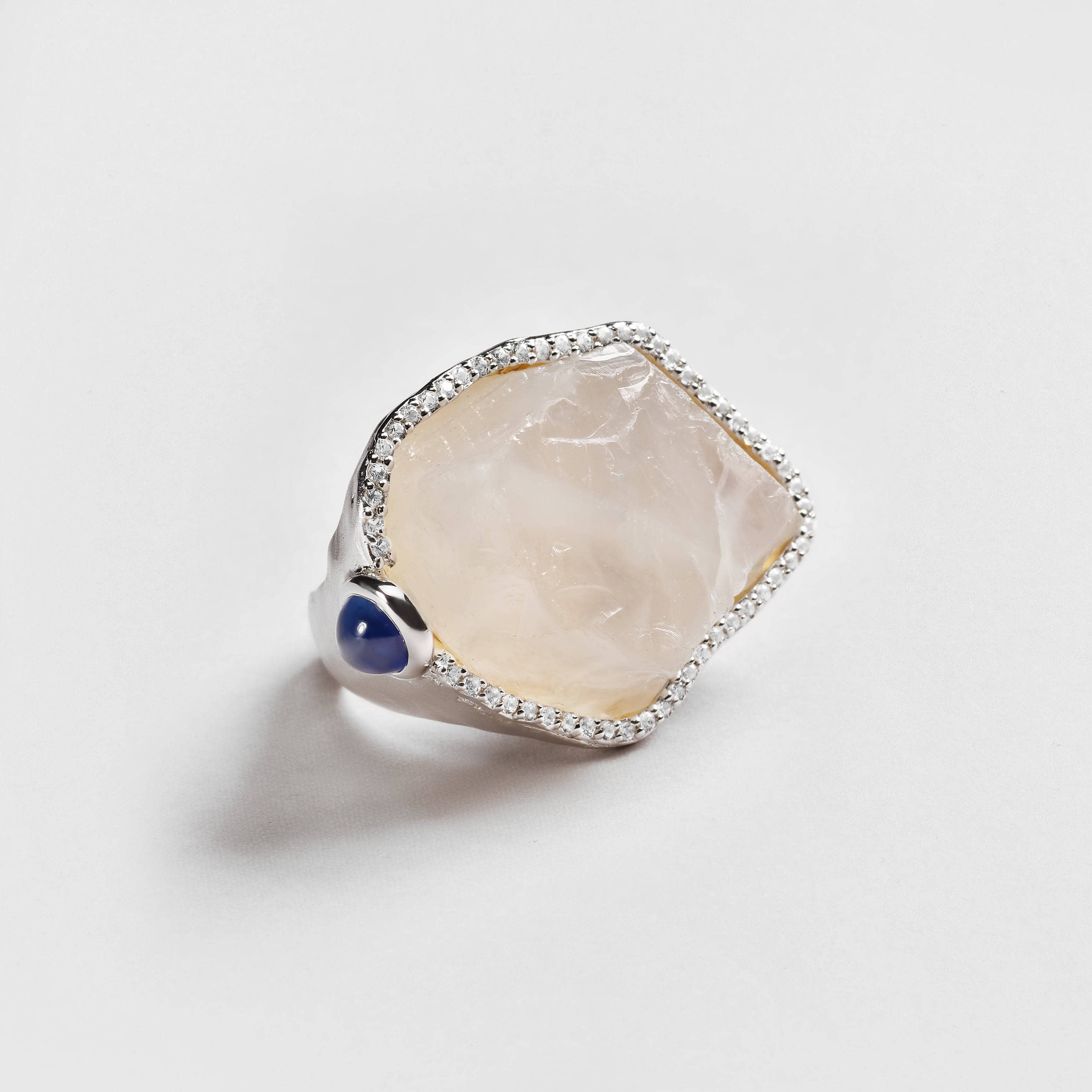 Adina Quartz and Sapphire and White Topaz Ring GERMAN KABIRSKI