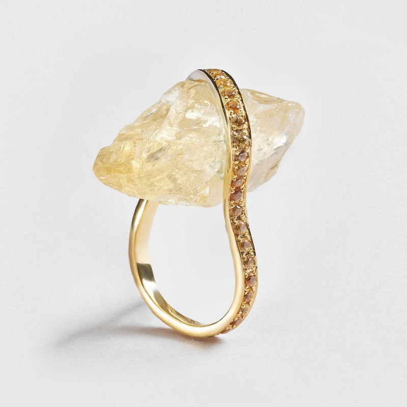 Ring 5.5 Jennet Citrine and Sapphire Ring Jennet Citrine and Sapphire Ring, Ring by GERMAN KABIRSKI
