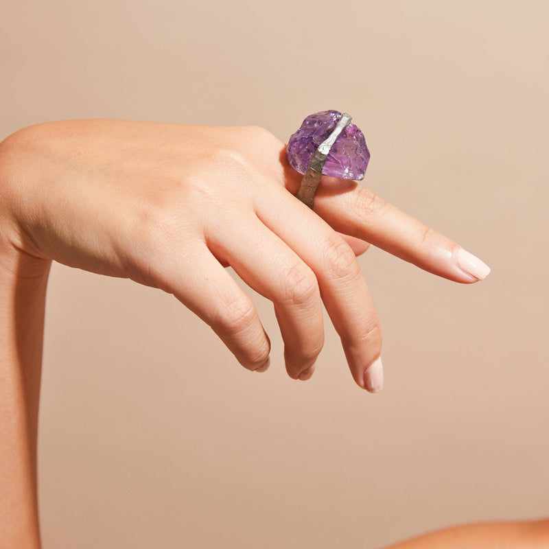 Ring 7 Elune Amethyst and Sapphire Ring Elune Amethyst and Sapphire Ring, Ring by GERMAN KABIRSKI