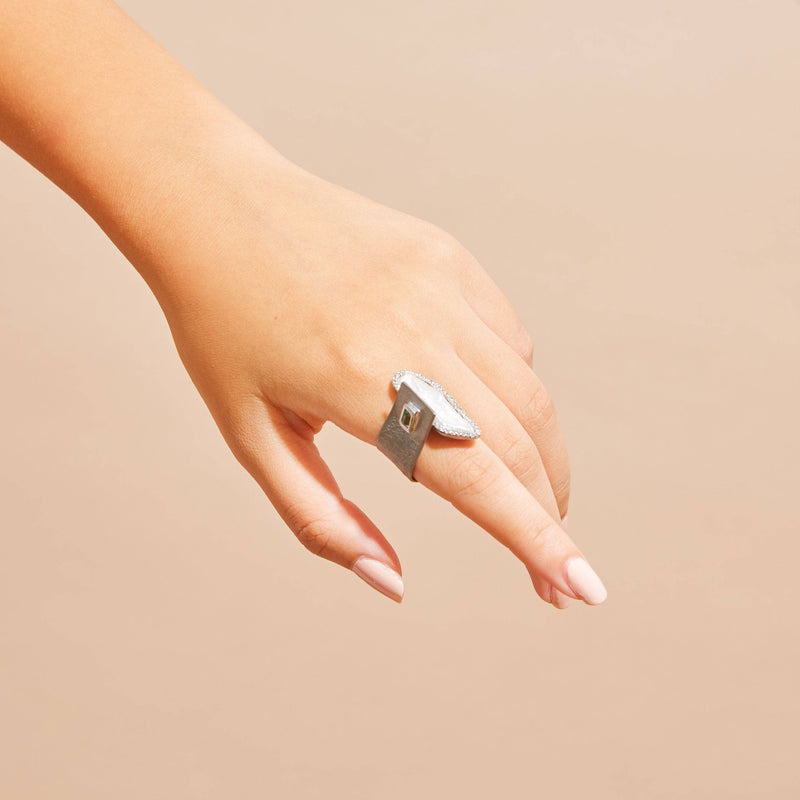 Ring 7.5 Kahin Pearl and Tourmaline Ring Kahin Pearl and Tourmaline Ring, Ring by GERMAN KABIRSKI
