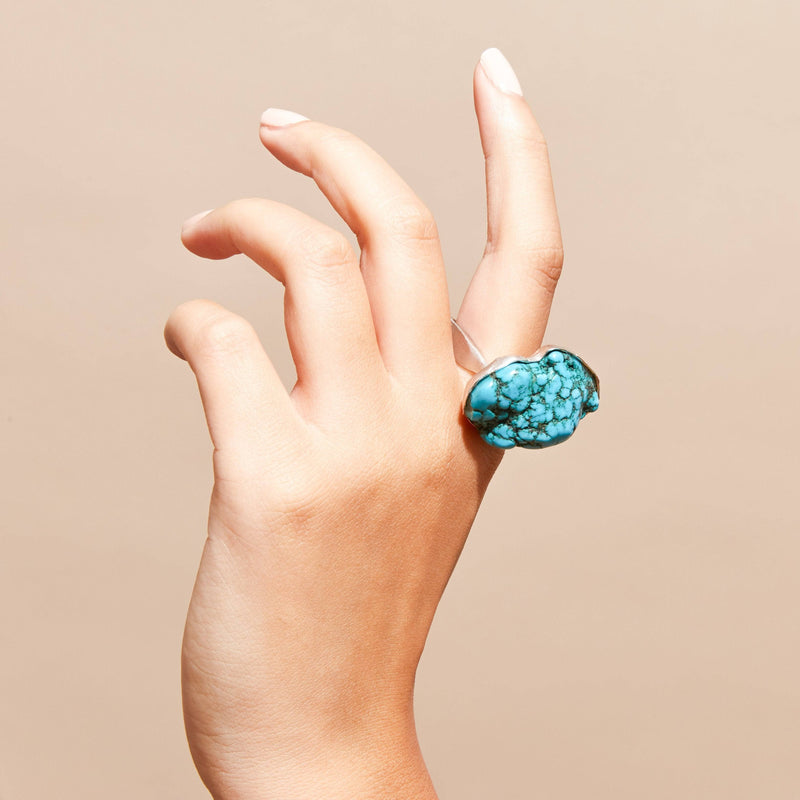 Ring 6 Luan Turquoise and Tourmaline Ring Luan Turquoise and Tourmaline Ring, Ring by GERMAN KABIRSKI