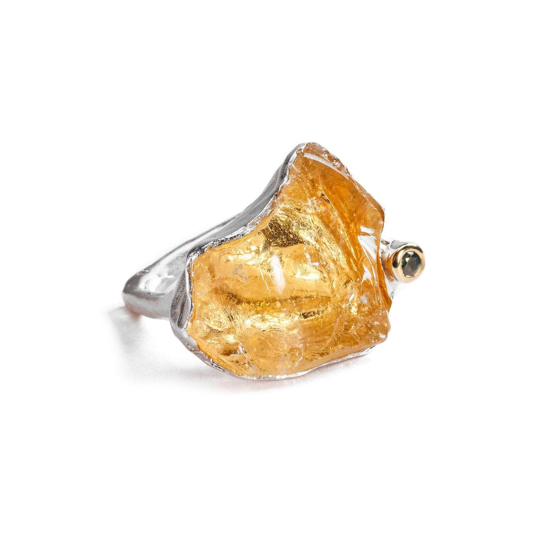 Misen Citrine and Sapphire Ring GERMAN KABIRSKI