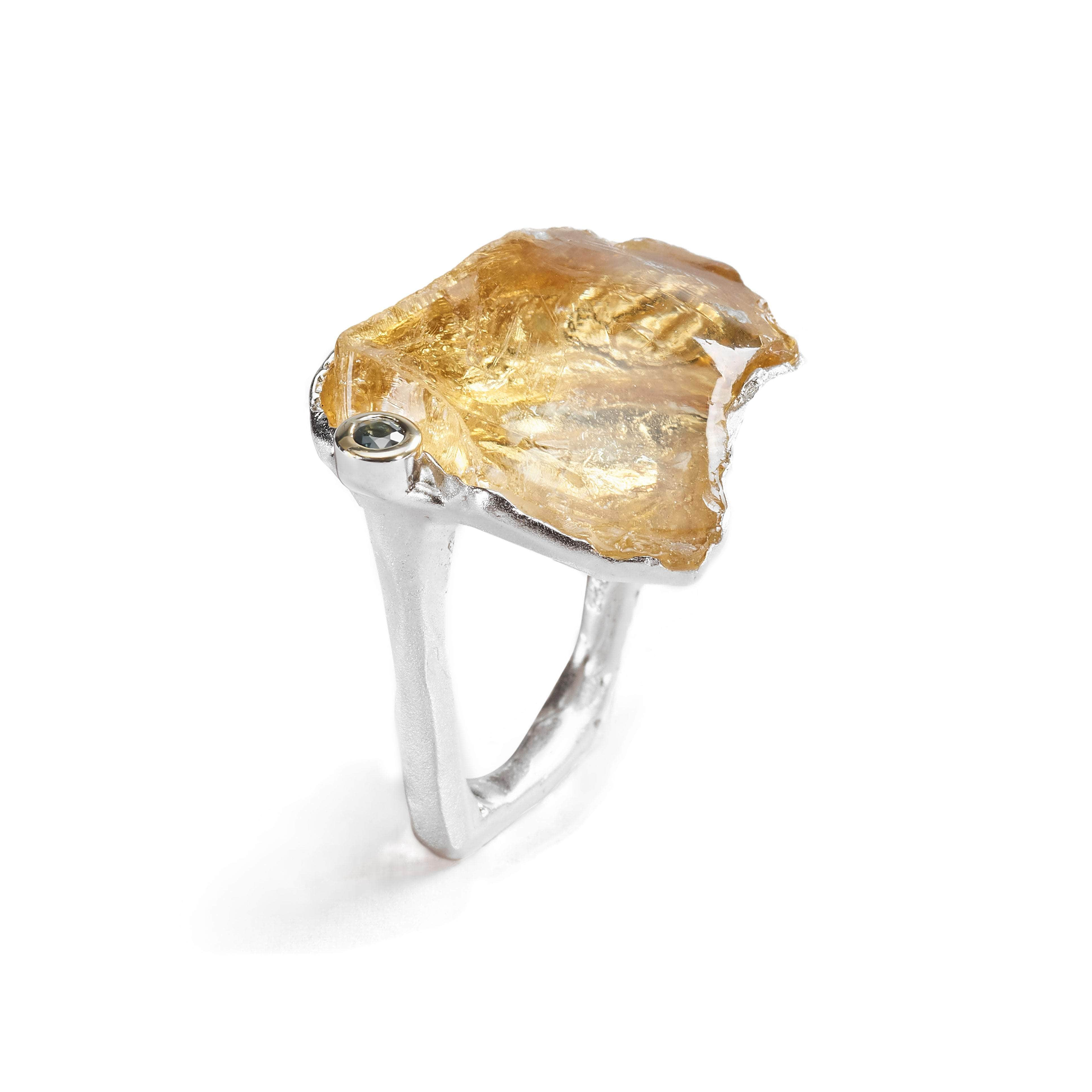 Misen Citrine and Sapphire Ring GERMAN KABIRSKI