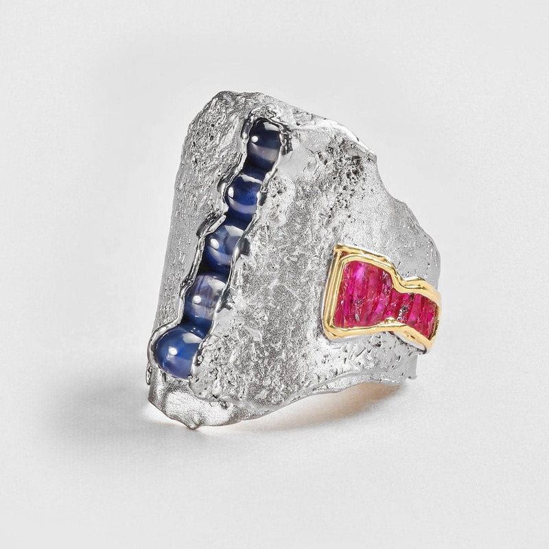 Ring 8 Osta Sapphire and Ruby Ring Osta Sapphire and Ruby Ring, Ring by GERMAN KABIRSKI