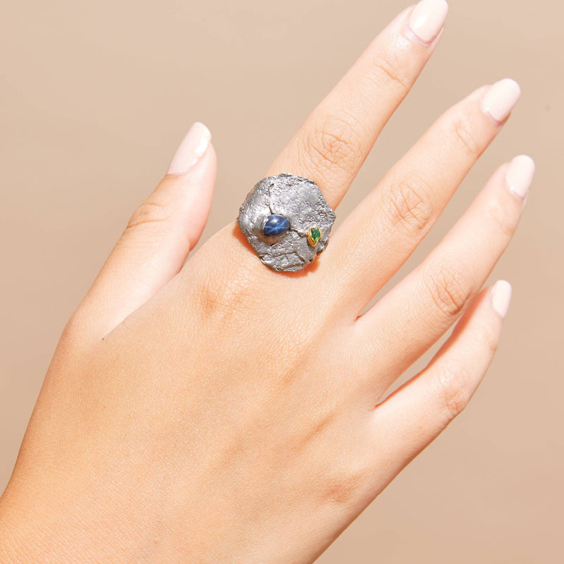 Ring 6.5 Maol Sapphire and Tsavorite Ring Maol Sapphire and Tsavorite Ring, Ring by GERMAN KABIRSKI
