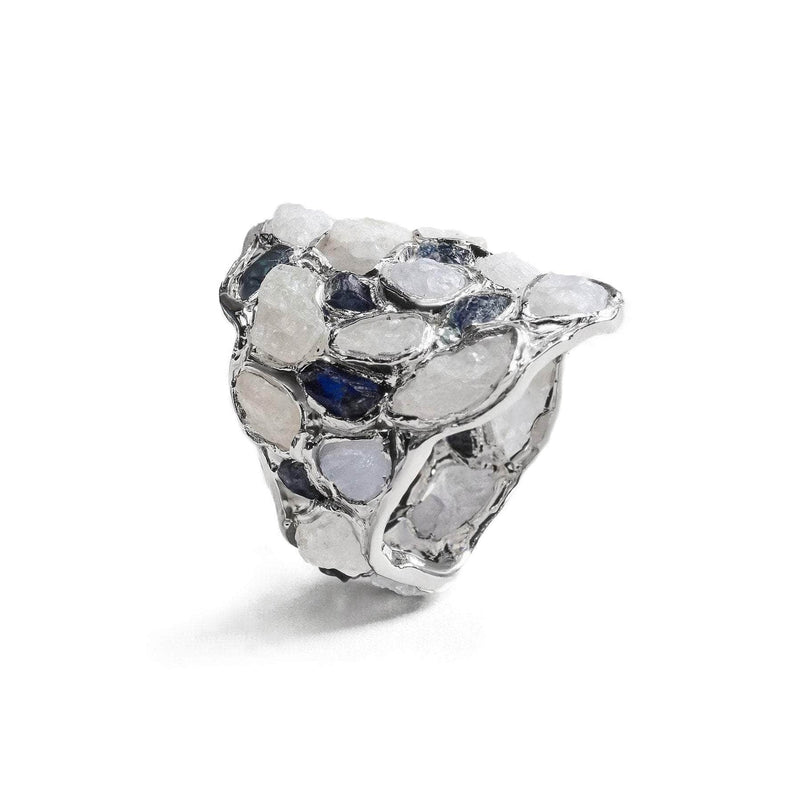 Nerissa Mixed Sapphire Ring (White Rhodium) GERMAN KABIRSKI